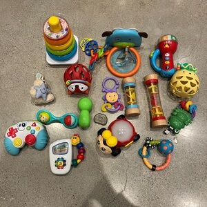Big Bundle Baby Toys - VTech, Skip Hop, Rattles, Teethers, Stacker Lot